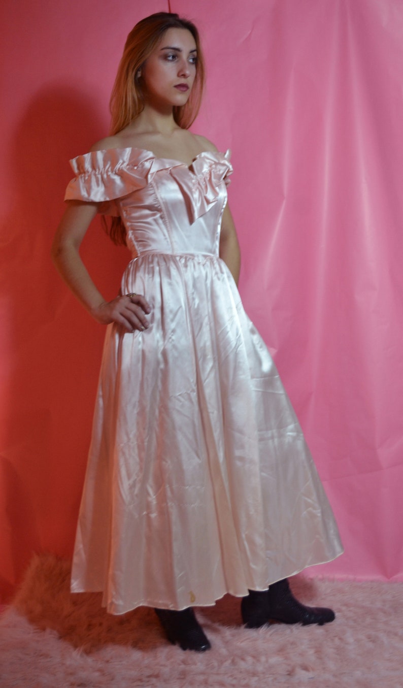 80s 70s 90s Jessica McClintock Gunne Sax victorian silky pink | Etsy