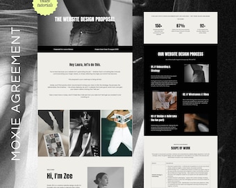 Plantilla de acuerdo Moxie para diseñadores web