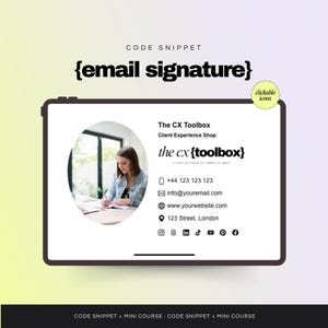 HTML-kod för e-postsignatur: Professionell klickbar design (kompatibel med Gmail och Dubsado)