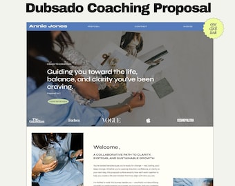 Plantilla de propuesta de coaching Dubsado / Formularios Dubsado / Propuesta Dubsado / Plantilla de propuesta de coach de vida Dubsado / Propuesta de coach de negocios