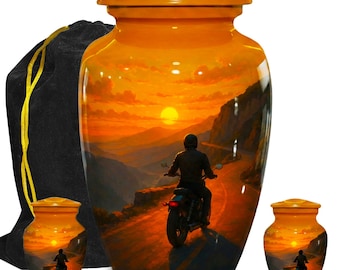 Urna de cremación para cenizas de motocicleta: urnas conmemorativas personalizadas, urnas para motociclistas, urnas para adultos y urnas de recuerdo.