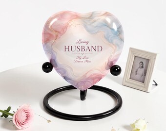 Marble Finish Heart Cremation Urn for Ashes,  Memorial Urns , Adult and Keepsake