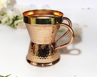 Copa Netilat Yadayim de cobre martillado / Copa de lavado ritual judío