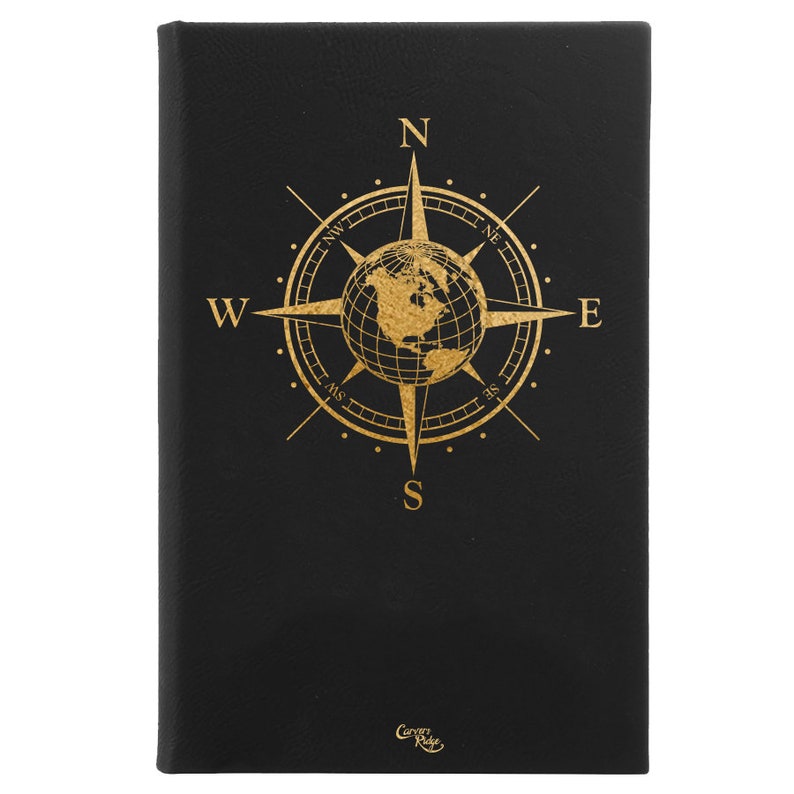 Leather Journal Compass Rose Etsy