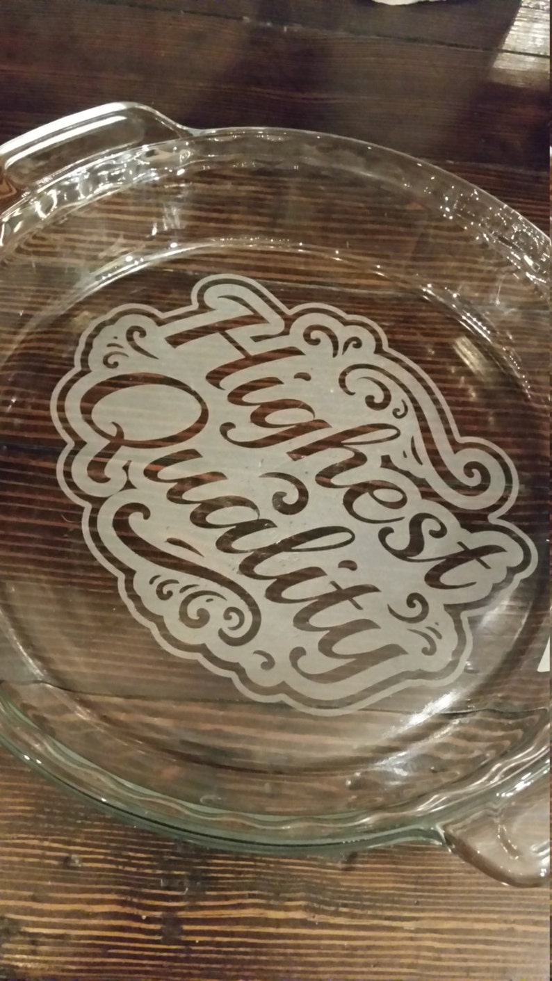 Fresh Baked Pies Served Daily Engraved 9in Pie Plate