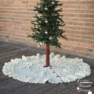 Modello per gonna all&#39;uncinetto per albero di Natale: decorazione natalizia dalla texture meravigliosa (download PDF)