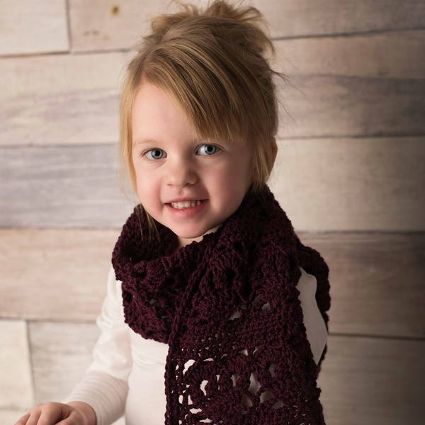 Crochet Pattern: Heartfelt Scarf, Warm Valentines Accessory for Toddlers, Children, Teens, Adults PDF Instant Download scarf crochet pattern