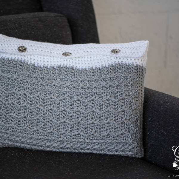 Gray Zig Zag Pillow Etsy