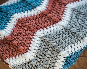 Chevron Puff Blanket Häkelanleitung: Easy DIY Afghan (PDF Download)