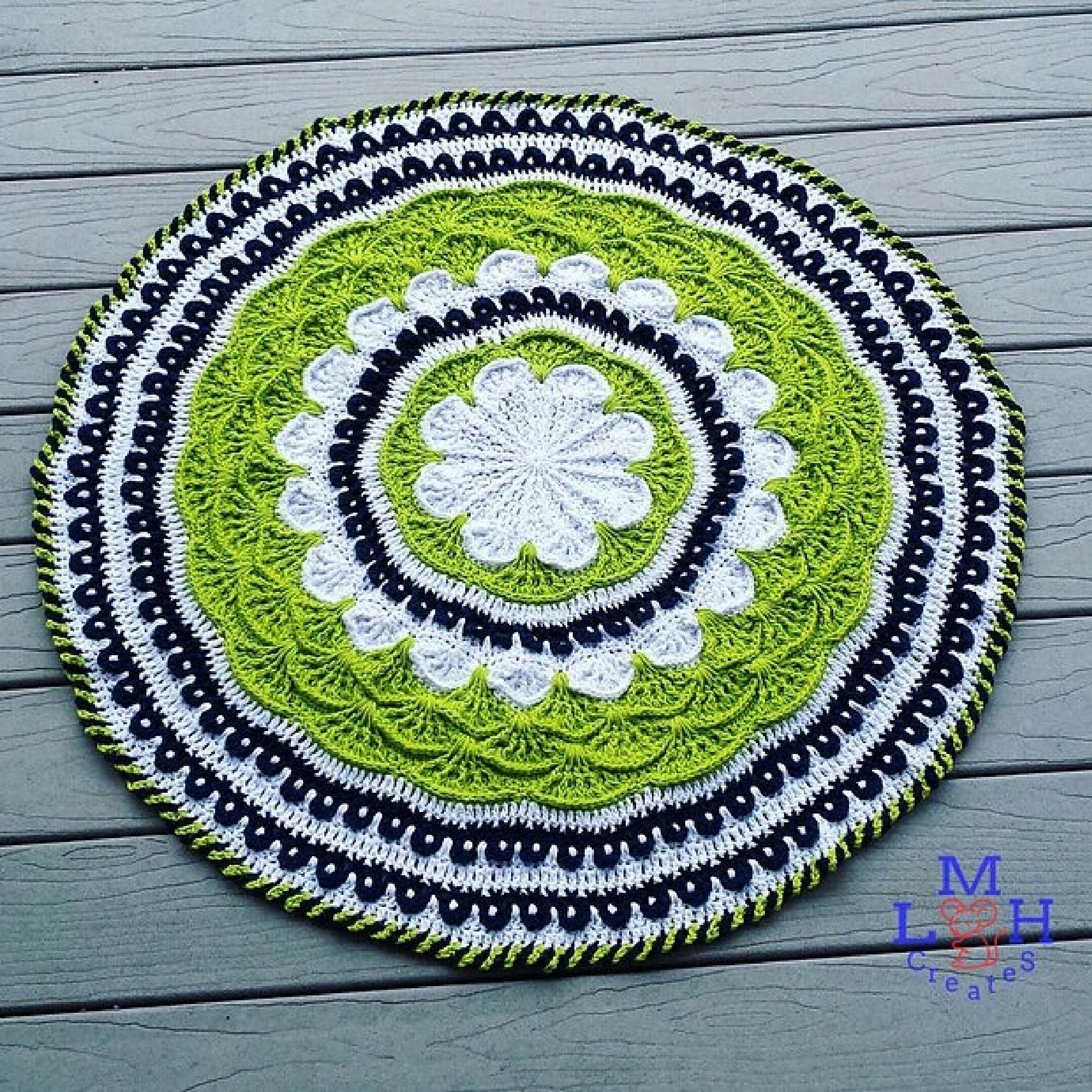 28 Crochet Tablecloth Patterns with Doilies, Lace, and Table Runners 12 Flower Garden Crochet Pattern