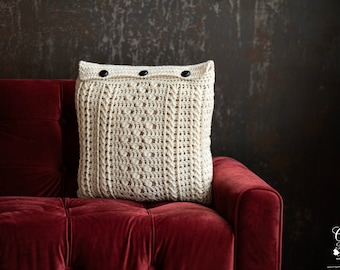 Braided Cable Crochet Pillow Pattern: Home Decor (PDF Download)