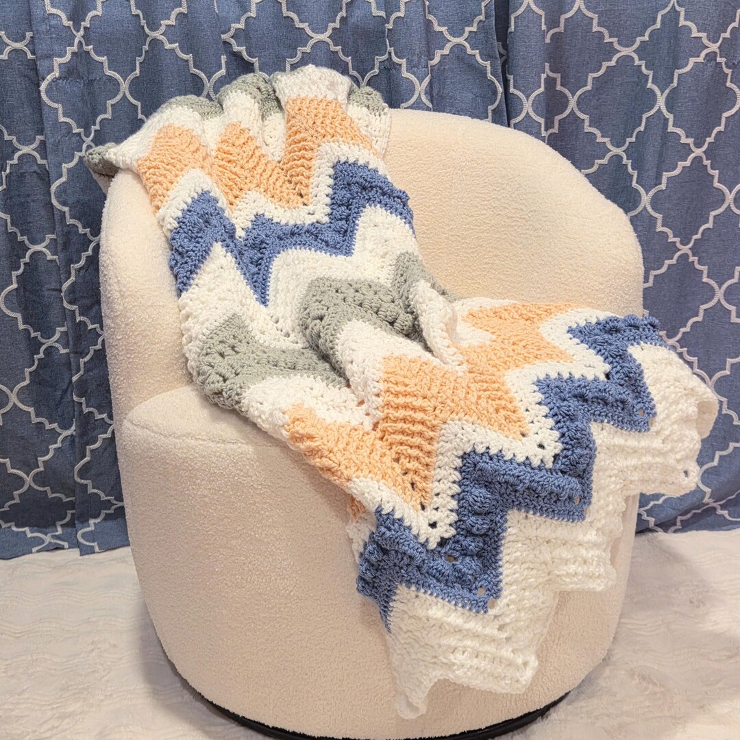 Crochet Chevron Blanket Pattern: Textured Sampler Throw (PDF Pattern ...