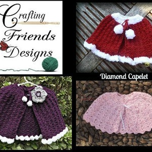 Shawl Crochet Pattern:  Shawl - Diamond Cape Crochet Pattern, Holiday Cape crochet pattern,  PDF Instant Download, Infant to Teen sizes