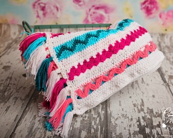Chevron Crochet Blanket Pattern: Zig Zag Afghan, Home Decor (PDF Download)
