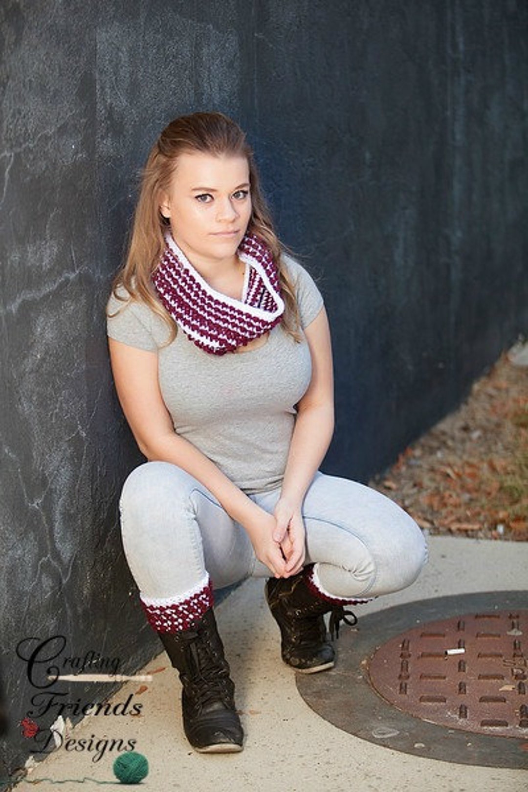 Crochet Cowl Pattern: Spots of Fun Infinity Scarf (DIY PDF Download) - Etsy