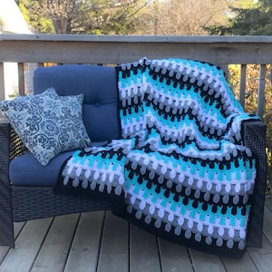 Blanket Crochet Pattern: Pebbled Archway Reversible Throw, blanket crochet pattern,  PDF Download, Crochet in any size