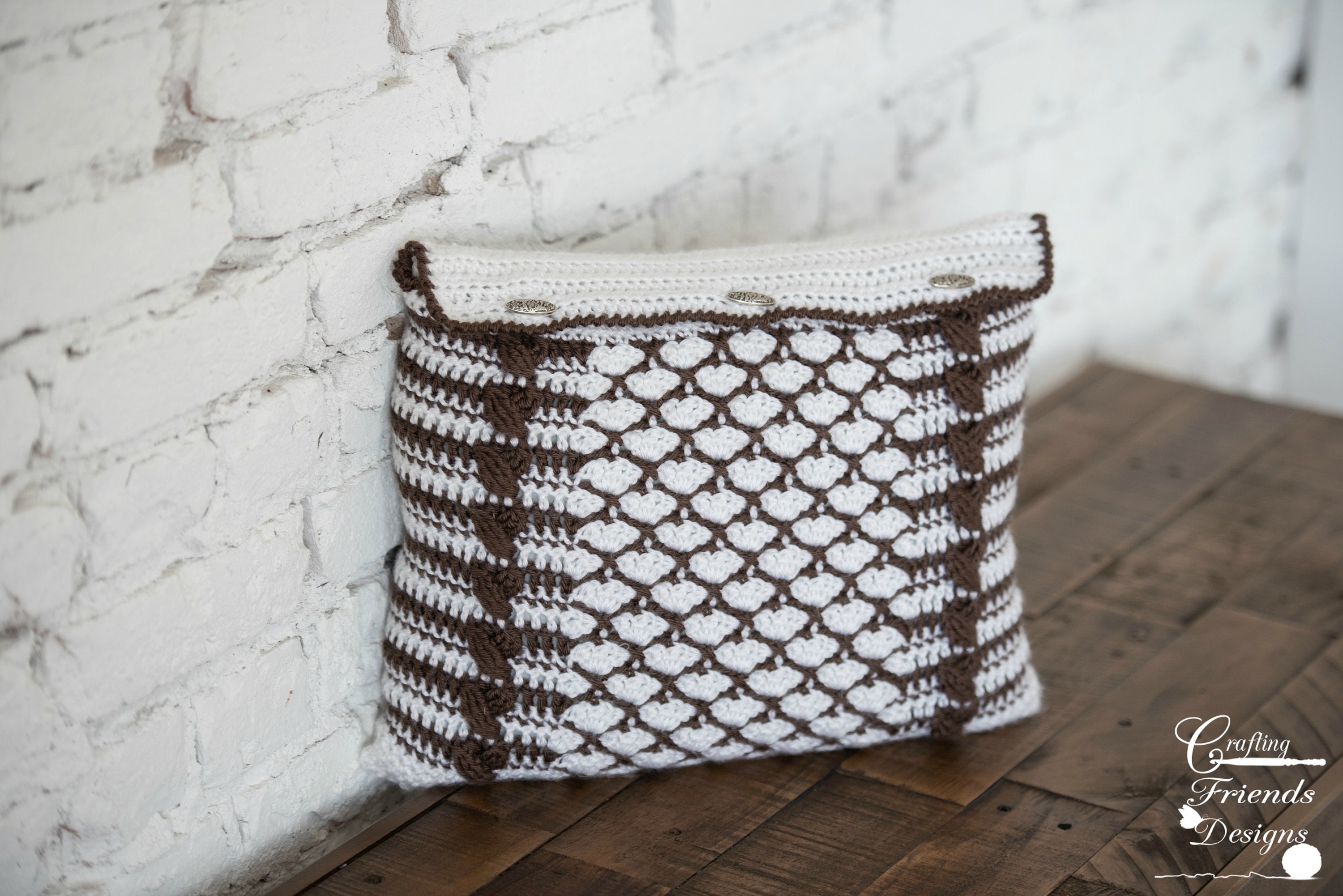 Queen of Hearts Crochet Pillow
