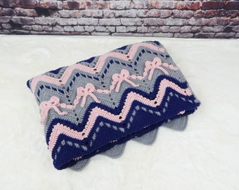 Chevron Blanket Crochet Pattern: Wrapped in Ribbon Throw (PDF Download)