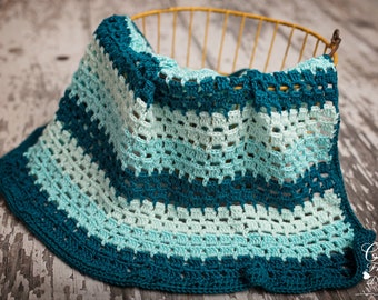 Crochet Pattern - Plum Ribbon Afghan pattern with customizable sizing, PDF Instant Download Crochet Pattern, Baby Blanket pattern
