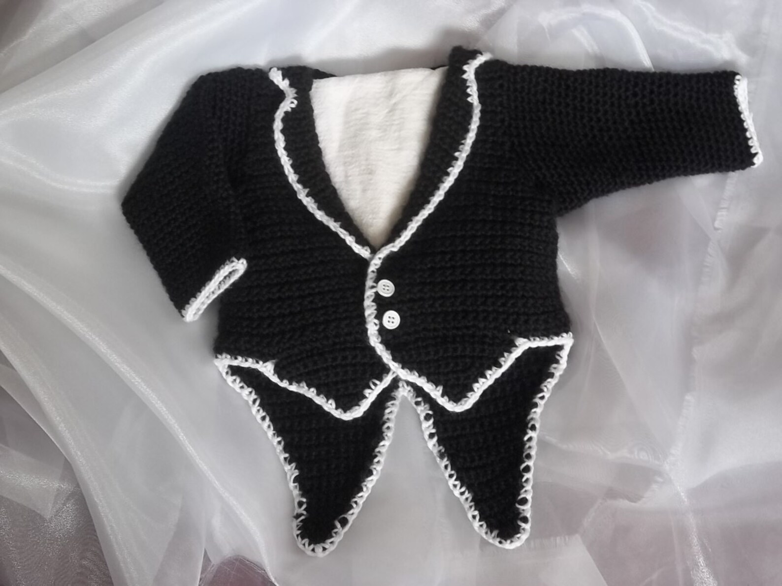 Crochet Pattern Jackson Tuxedo Infant Set With Jacket Pants Etsy