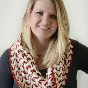 Virkad huvmönster: Ribbon Candy Infinity Wrap (PDF-nedladdning)