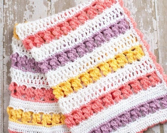 Butterfly Garden Blanket Crochet Pattern: Customizable Lacy Throw (PDF Pattern)