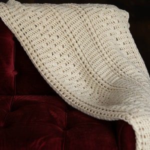 Cabled Blanket Crochet Pattern: Braided Cable Block Throw crochet pattern for your home, PDF Download crochet pattern, Blanket Pattern