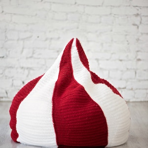 Crochet Pattern: Bean Bag Peppermint Kiss Beanbag or Pouf Crochet Pattern, PDF Instant Download Crochet Pattern, Bean Bag Chair Pattern image 7