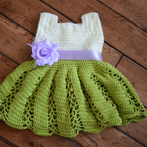 Toddler Dress Crochet Pattern: Ribbon & Lace Toddler Dress DIY crochet pattern, Sizes 2T - 5T instructions, PDF Instant Download