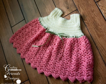 Crochet Pattern - Snap Dragon Toddler Dress crochet pattern, PDF Instant Download dress crochet pattern