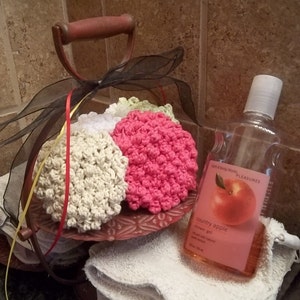 Easy Scrubby Crochet Pattern: Scrubbie - Bubble Scrubby crochet pattern, pdf download, US Crochet terms, DIY Kitchen towel