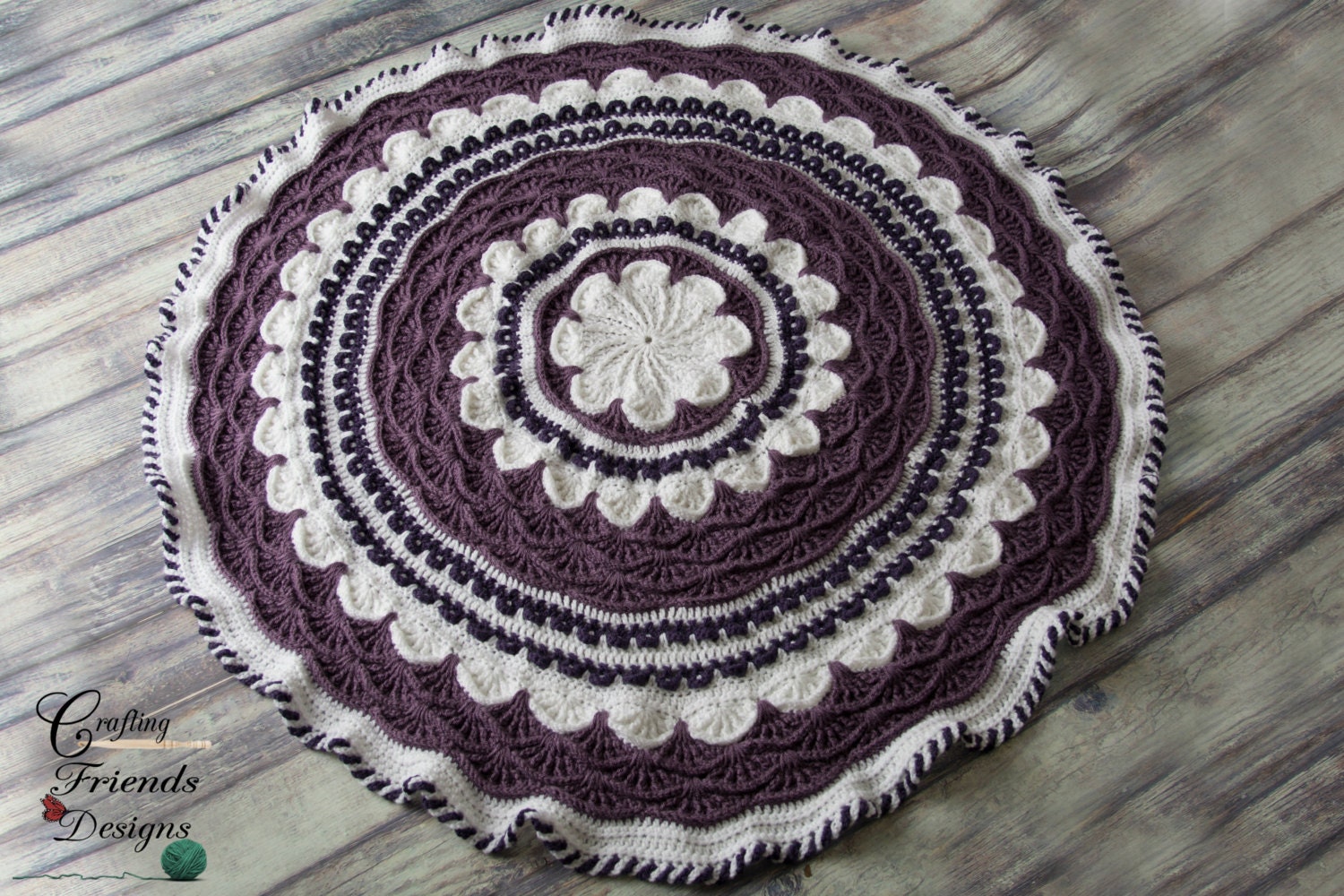 20 Mandala Blanket Crochet Patterns for Round, Square, and Star-Inspired Throws 1 Captivating A Round the Flower Garden