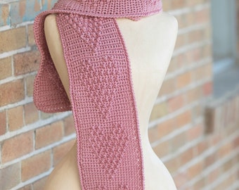 Crochet Pattern - Heart Throb Scarf Crochet Pattern, Textured Scarf Crochet pattern, PDF Instant Download scarf Crochet Pattern