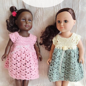 Crochet Pattern: Snap Dragon 18" Doll Dress or Preemie Baby Dress, PDF Instant Download