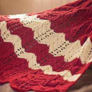 Blanket Crochet Pattern: Classic Cable Chevron Afghan textured crochet pattern, pdf Instant Download, Cabled Throw Chevron crochet pattern