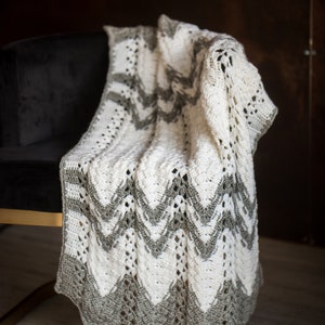 Blanket Crochet Pattern - TriSquare Chevron Afghan, Photography Prop, DIY textured blanket pattern, pdf  Throw crochet pattern