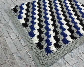 Crochet Pattern: Blanket - Green Camo Afghan, warm c2c