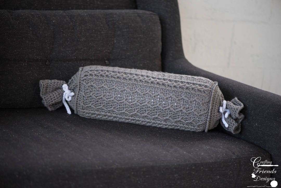 Crochet Pattern Cabled Zig Zag Bolster Pillow Beautiful Etsy