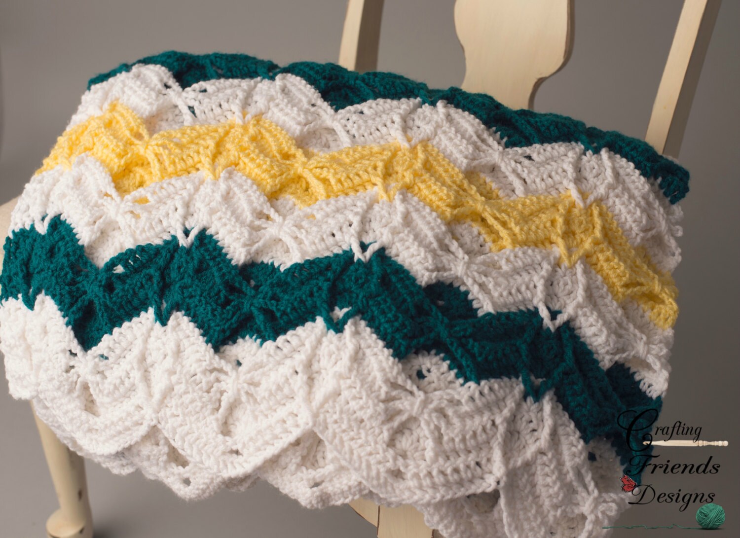 Crochet Pattern Diamond Burst Chevron Afghan PDF Instant - Etsy