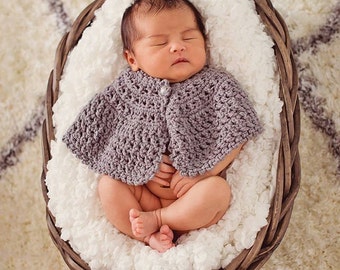 Patrón de capa de bebé a crochet: Chal Mystique, para bebés y adultos (patrón en PDF)