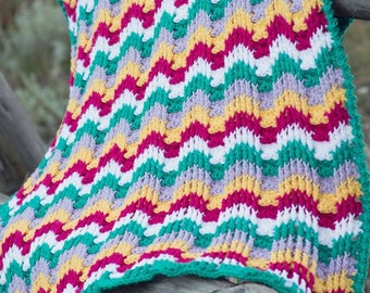 Crochet Pattern: Reversible Textured Chevron Afghan - Baby Blanket, home decor throw, PDF Instant download blanket crochet pattern