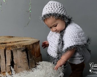 Capelet-Häkelmuster: Mystisches Design, Kinder- und Erwachsenengrößen (PDF-Häkelanleitung)