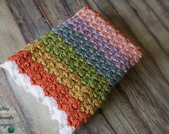 Peaked Shell Ripple Afghan Crochet Pattern: Baby to King Size (PDF Pattern)