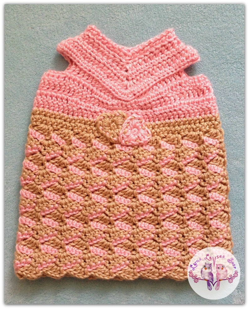 Crochet Pattern for Ribbon Candy baby dress Etsy
