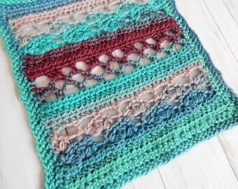 Clouded Skies Blanket Crochet Pattern: Lightweight Throw (PDF Pattern)