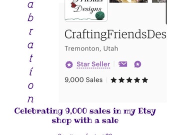 Crochet Pattern Sale - 9 patterns for 9 Dollars LIMITED TIME ONLY