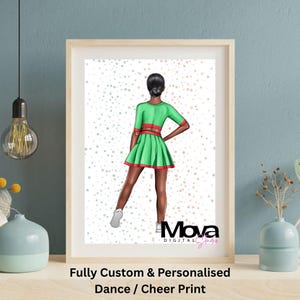 Digital Personalised Dance / Cheer Print | Custom Dance Illustration
