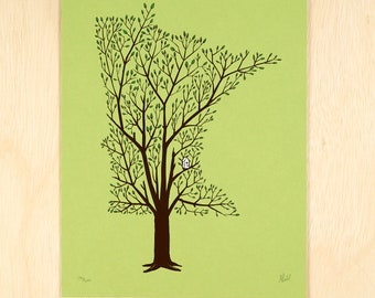 MN Grown - Spring | Minnesota Tree Screenprint Poster