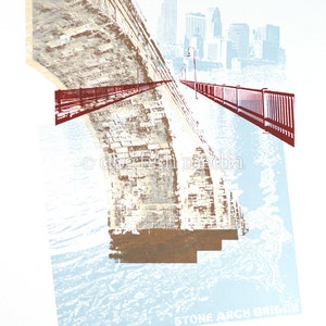 11 x 14&quot; Stone Arch Bridge Screen Print Poster