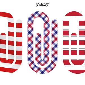Colorful Paper Clip Bookmark Sublimation Designs: Teacher Planner Clip Art (Digital Download)